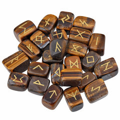 SUNYIK gold carved Elder Futhark runes add ancient charm