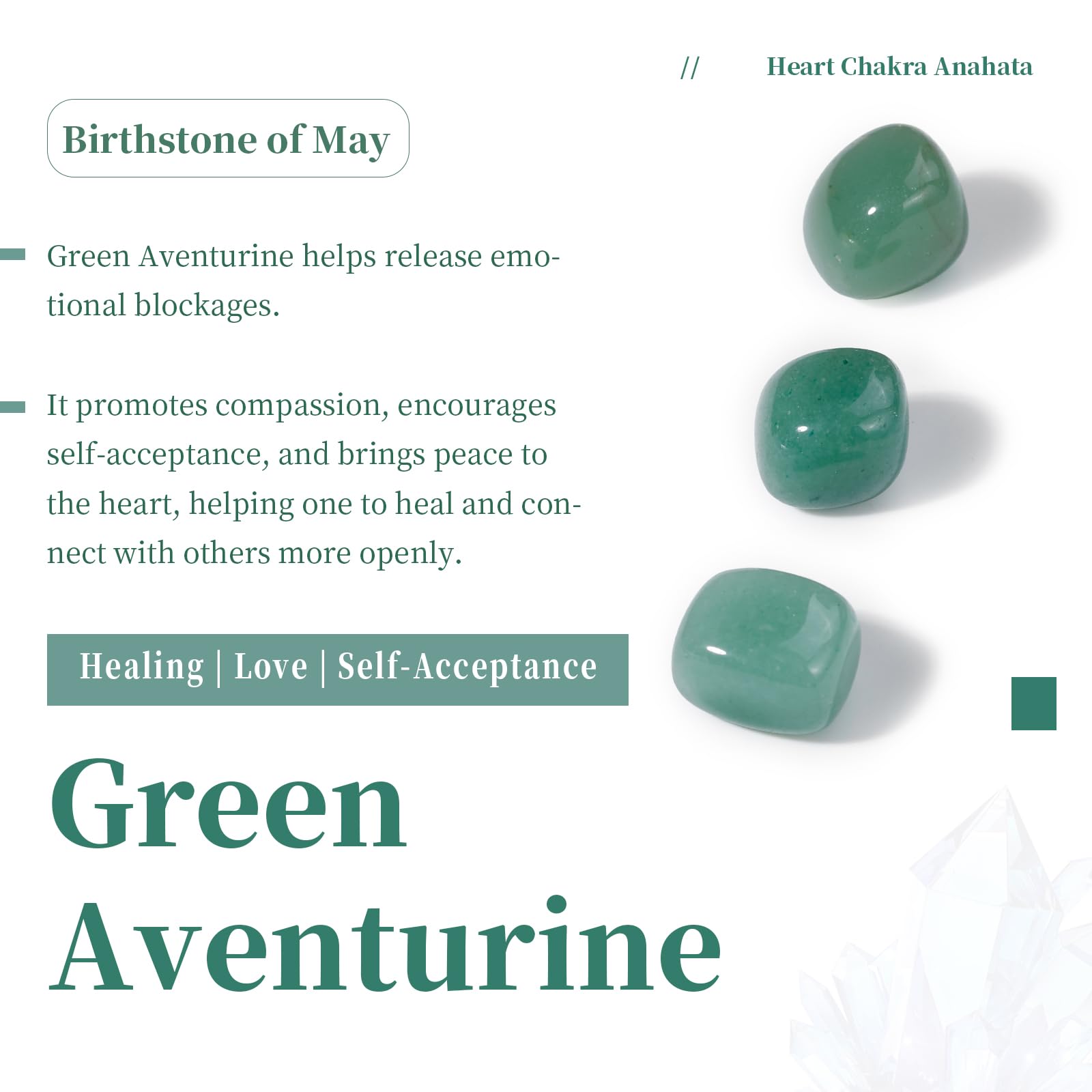 SUNYIK Gift-ready aventurine stone for birthdays and crystal collections