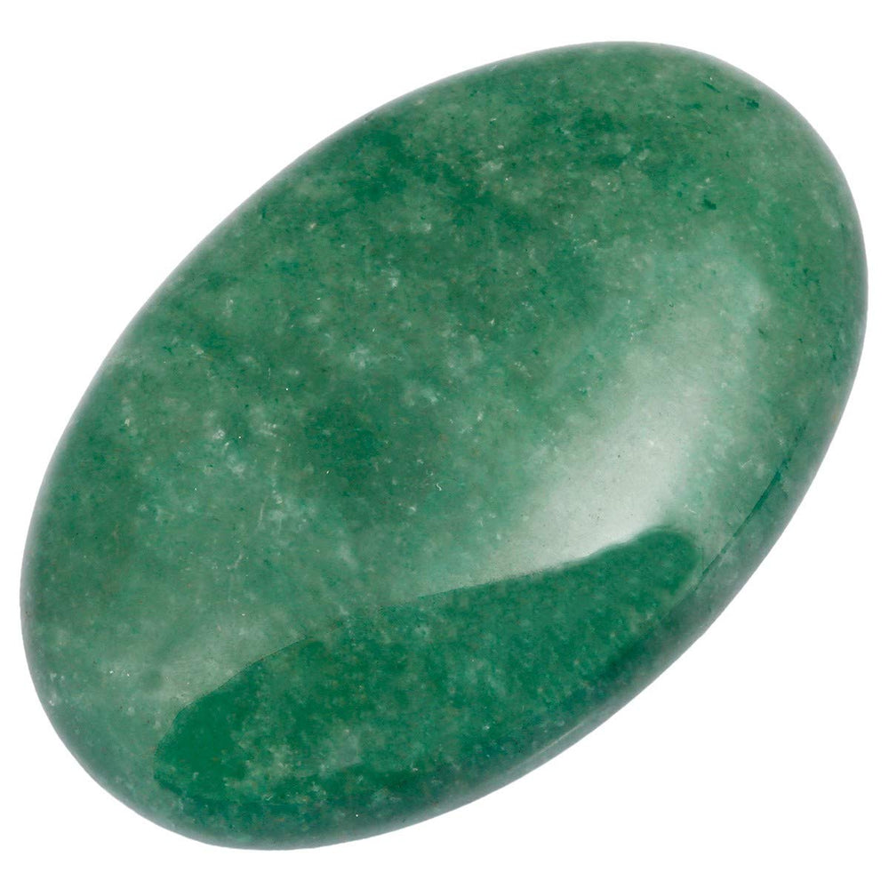 SUNYIK Green Aventurine oval palm stone, polished for pocket carry and meditative focus