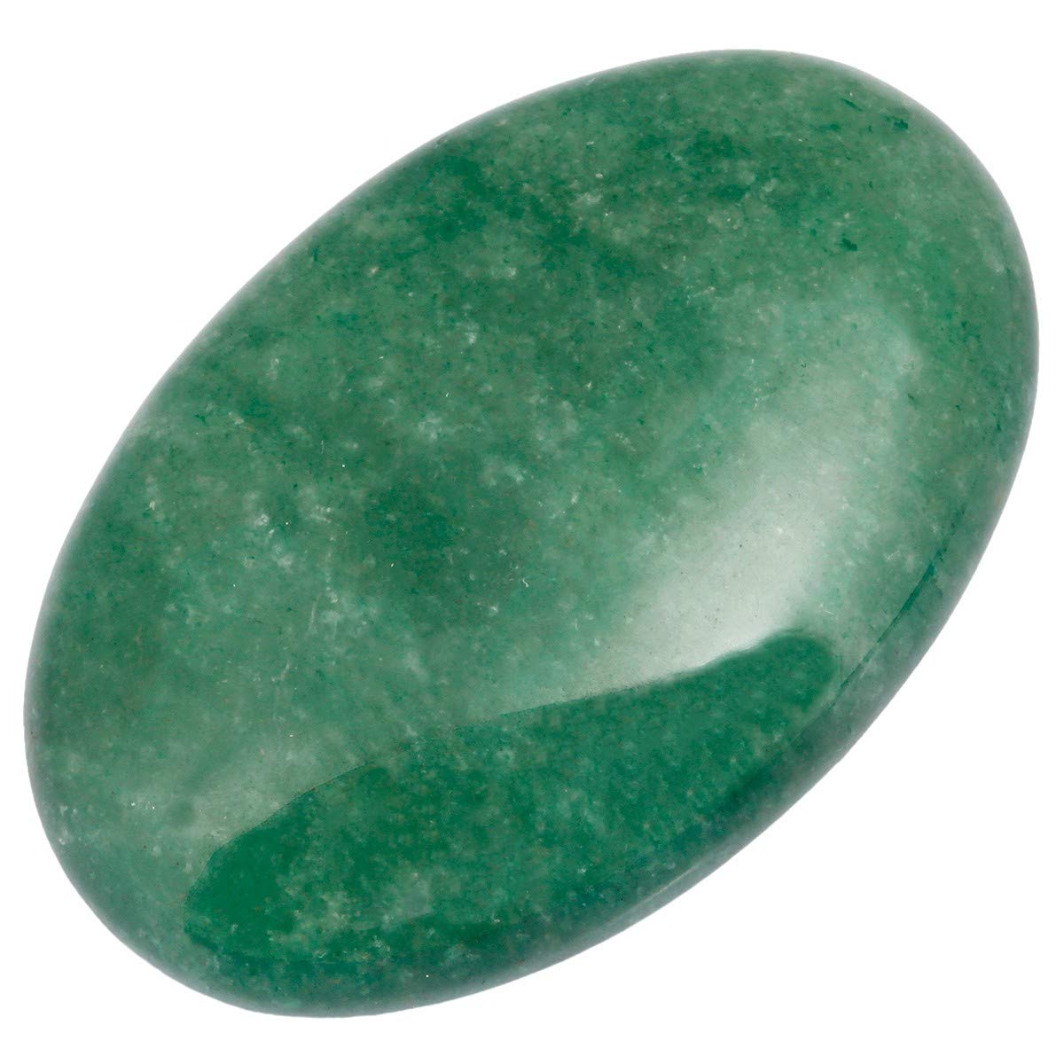 SUNYIK Green Aventurine oval palm stone, polished for pocket carry and meditative focus