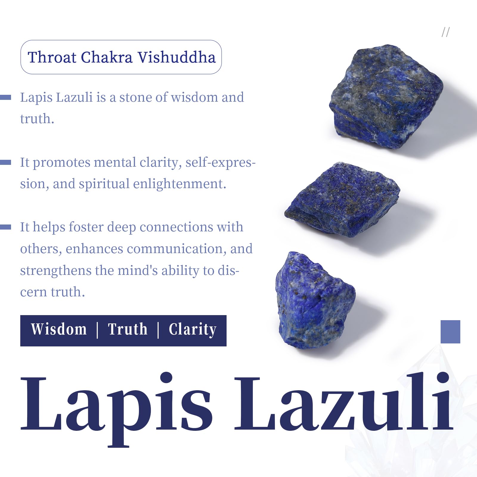 SUNYIK Lapis Lazuli home decor amulet, blue accent.