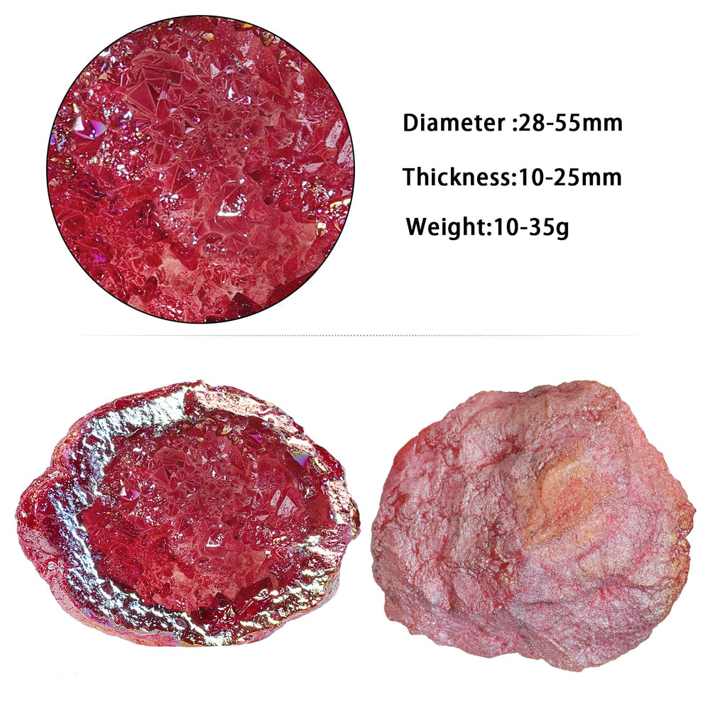 SUNYIK natural rock quartz crystal geode adds natural beauty and calm ambiance