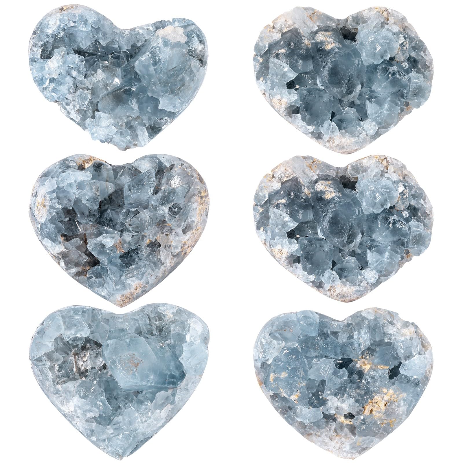SUNYIK blue celestite crystal for desk Reiki display serenity