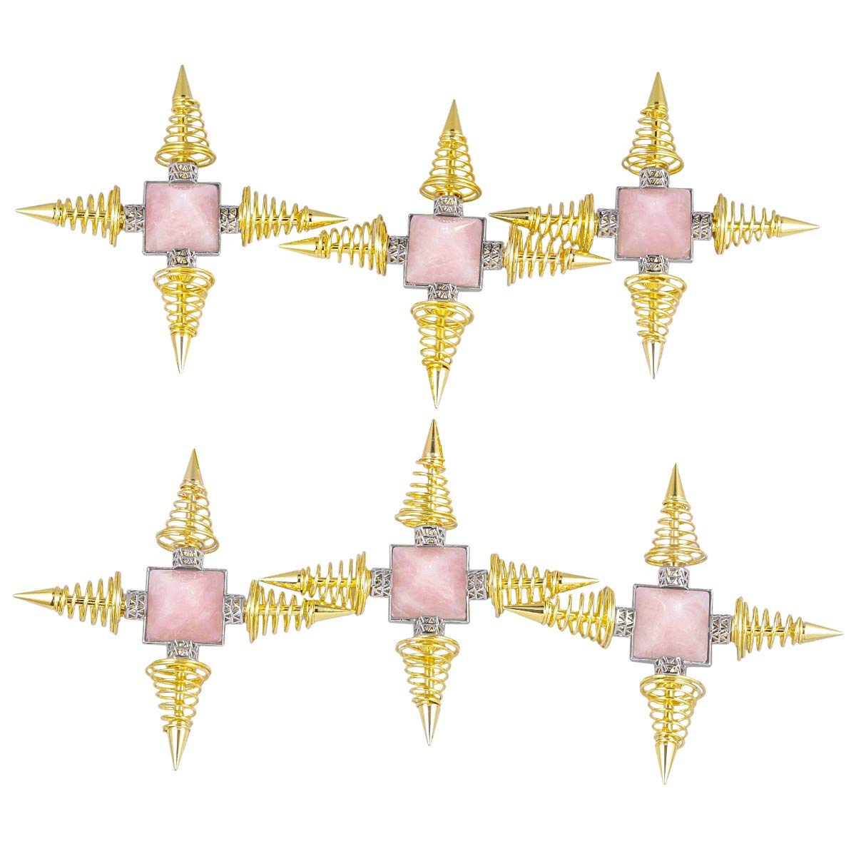 Rose quartz pyramid close-up highlighting the four-direction energy and apex focus.