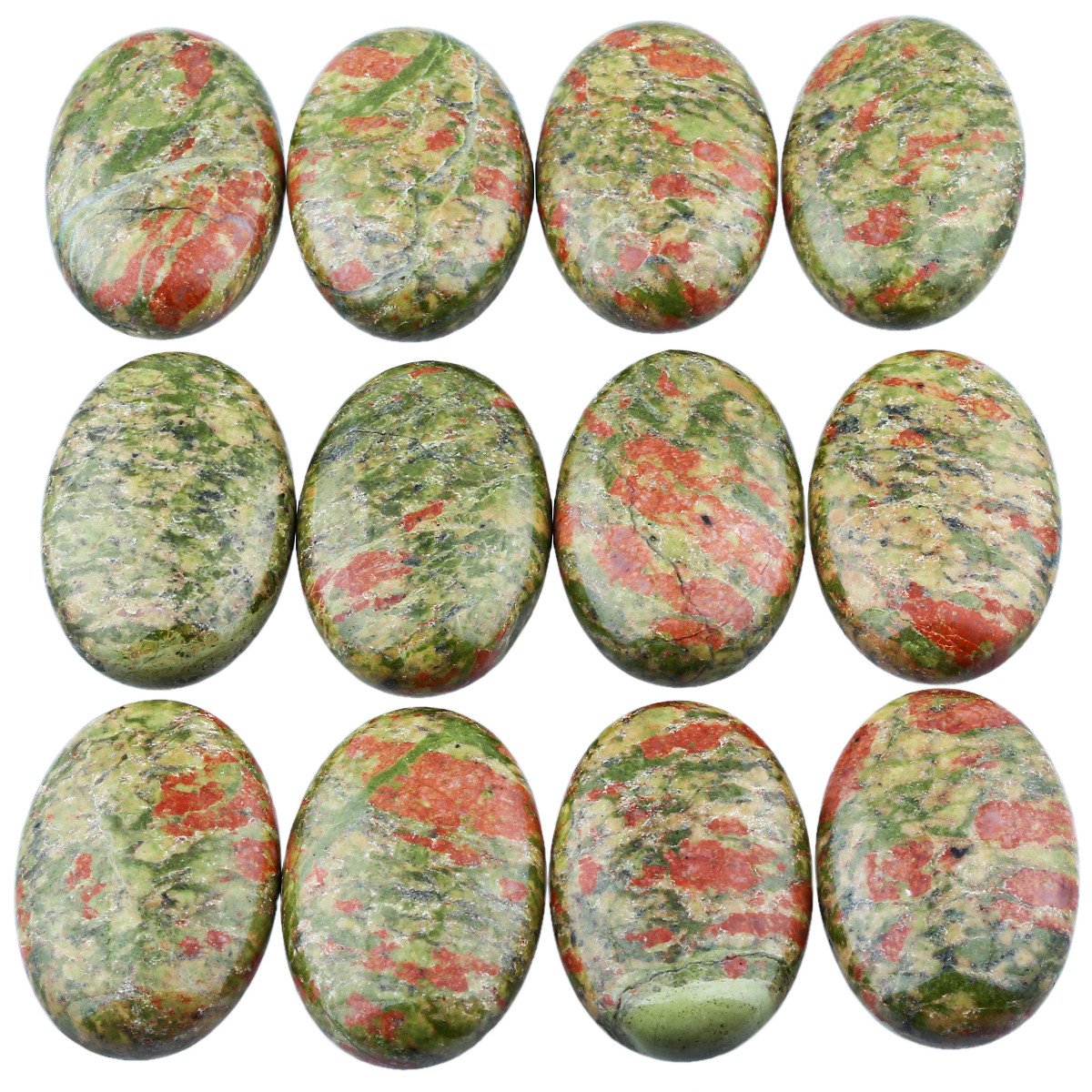 SUNYIK Unakite energy stone ideal for Reiki practice and mindful breathing sessions.