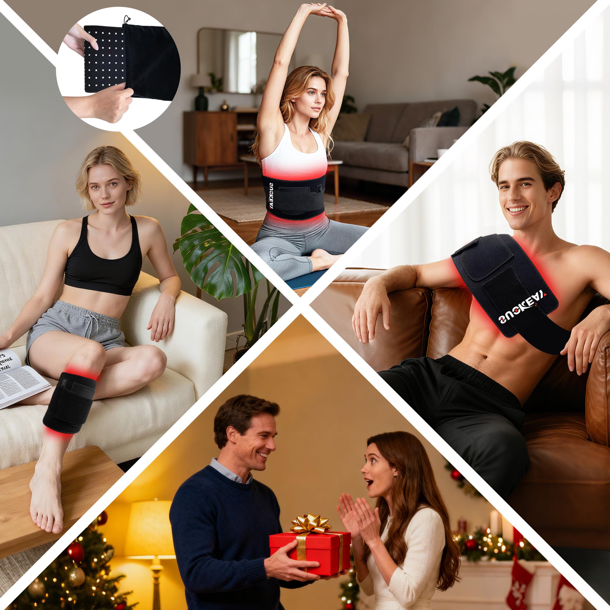 Suokeay red light therapy belt USB connection enables easy cordless power on the go.