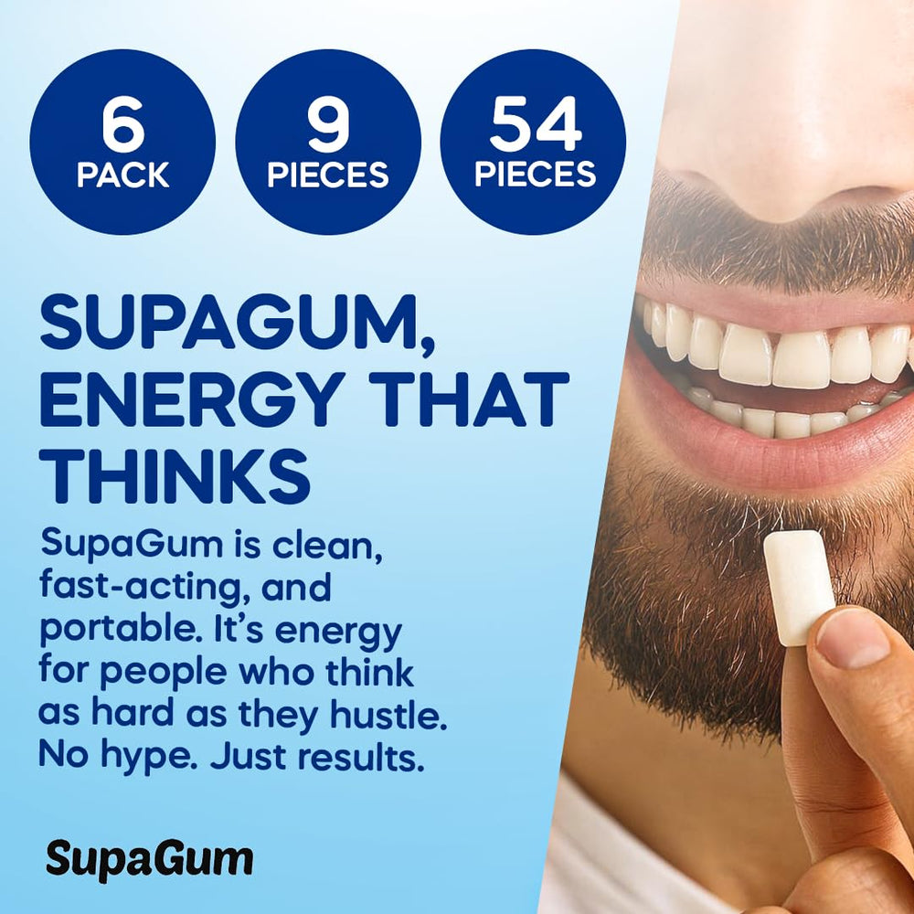 SupaGum B-vitamins label signals daily energy support