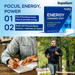 SupaGum vegan sugar-free label signals keto-friendly energy