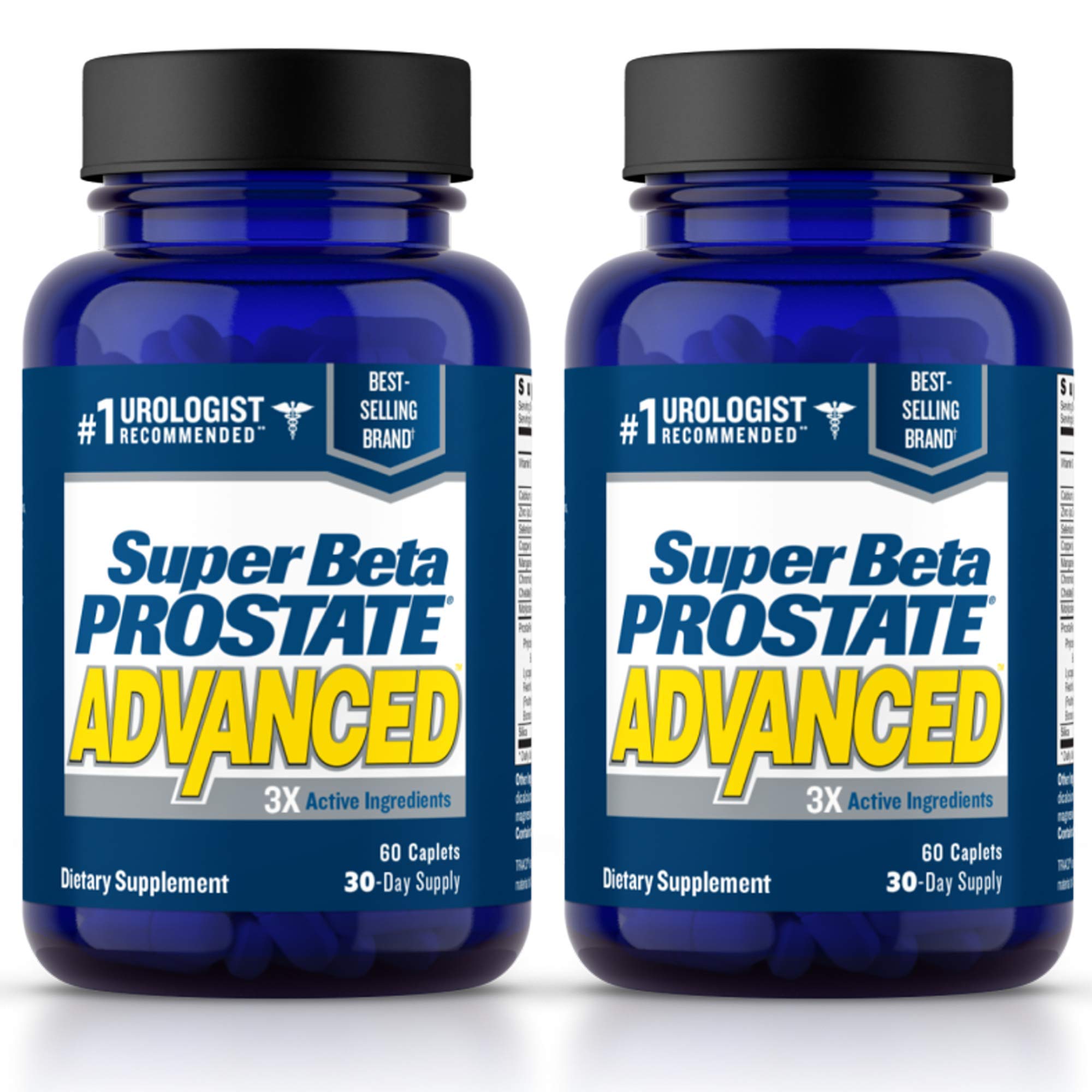 SUPER BETA PROSTATE Advanced bottle front view for easy daily use.