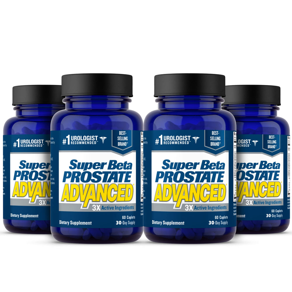 SUPER BETA PROSTATE Advanced bottle front showing core beta sitosterol support for daily comfort.