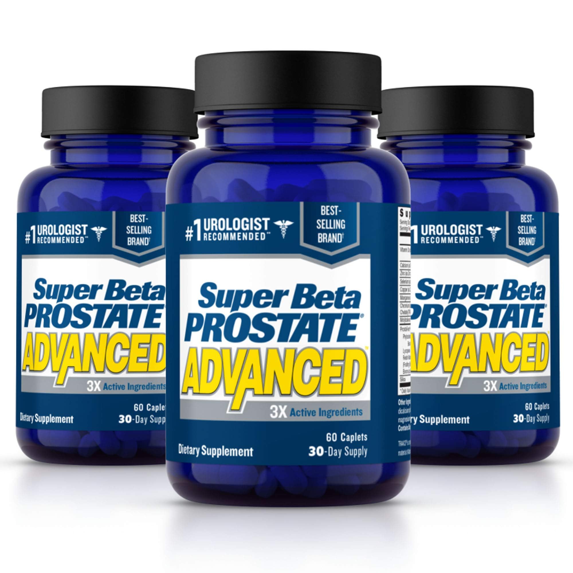 SUPER BETA PROSTATE Advanced bottle image showing daily use and potential urinary comfort.