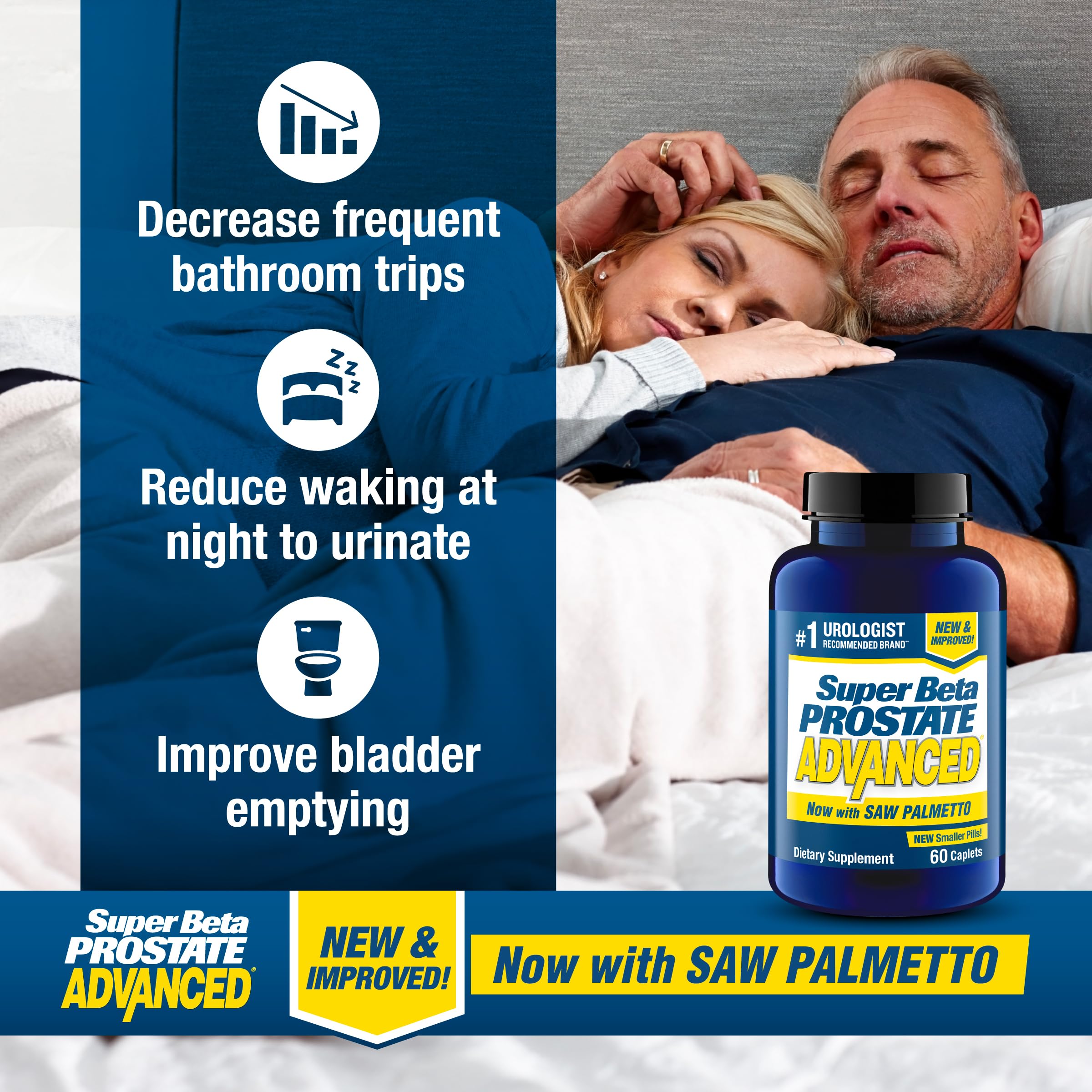 Close-up of SUPER BETA PROSTATE Advanced label highlighting ingredients