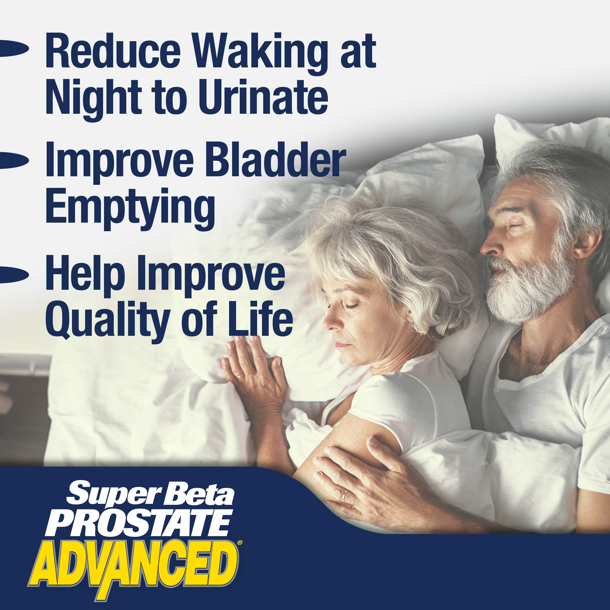 SUPER BETA PROSTATE Advanced label highlighting key ingredients and benefits.