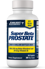 Super Beta Prostate bottle label showing branding and urinary support.