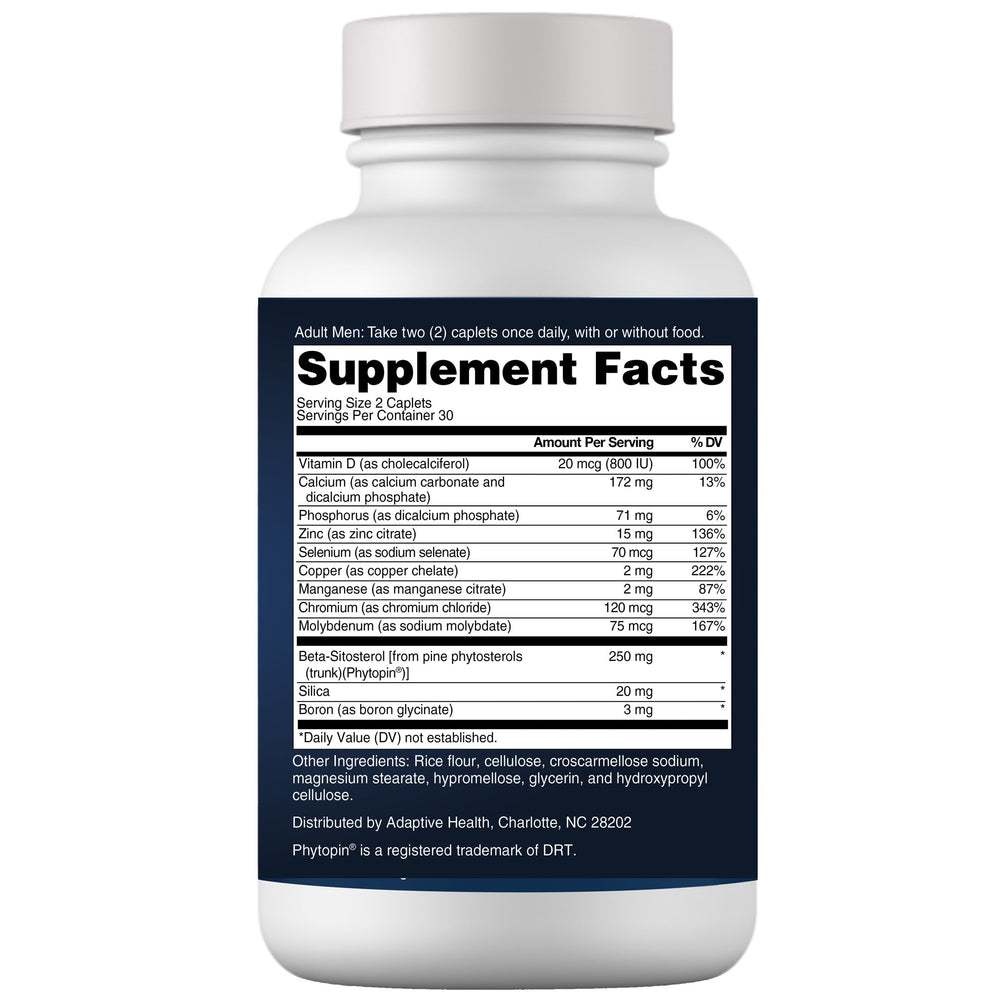 Super Beta Prostate ingredient panel focusing on beta-sitosterol benefits.