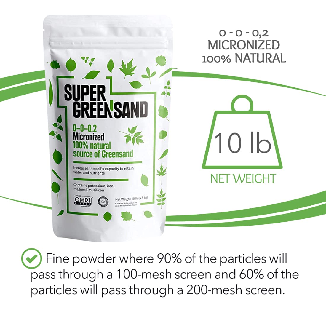 Label highlights 68 minerals and trace elements for nourished plants.