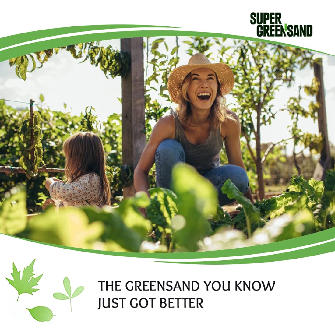 OMRI and CDFA label on Super Greensand confirming organic gardening compatibility.