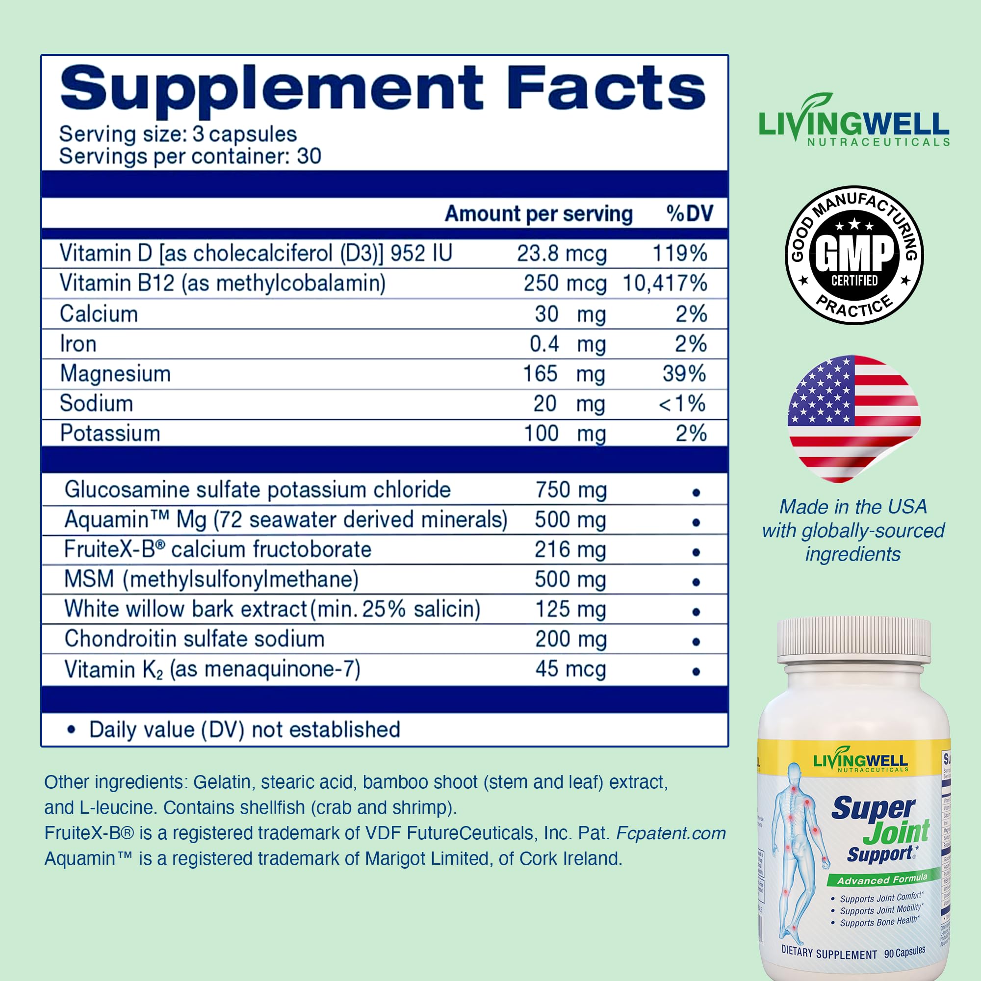 SUPER JOINT SUPPORT active-workout scene emphasizes ongoing mobility