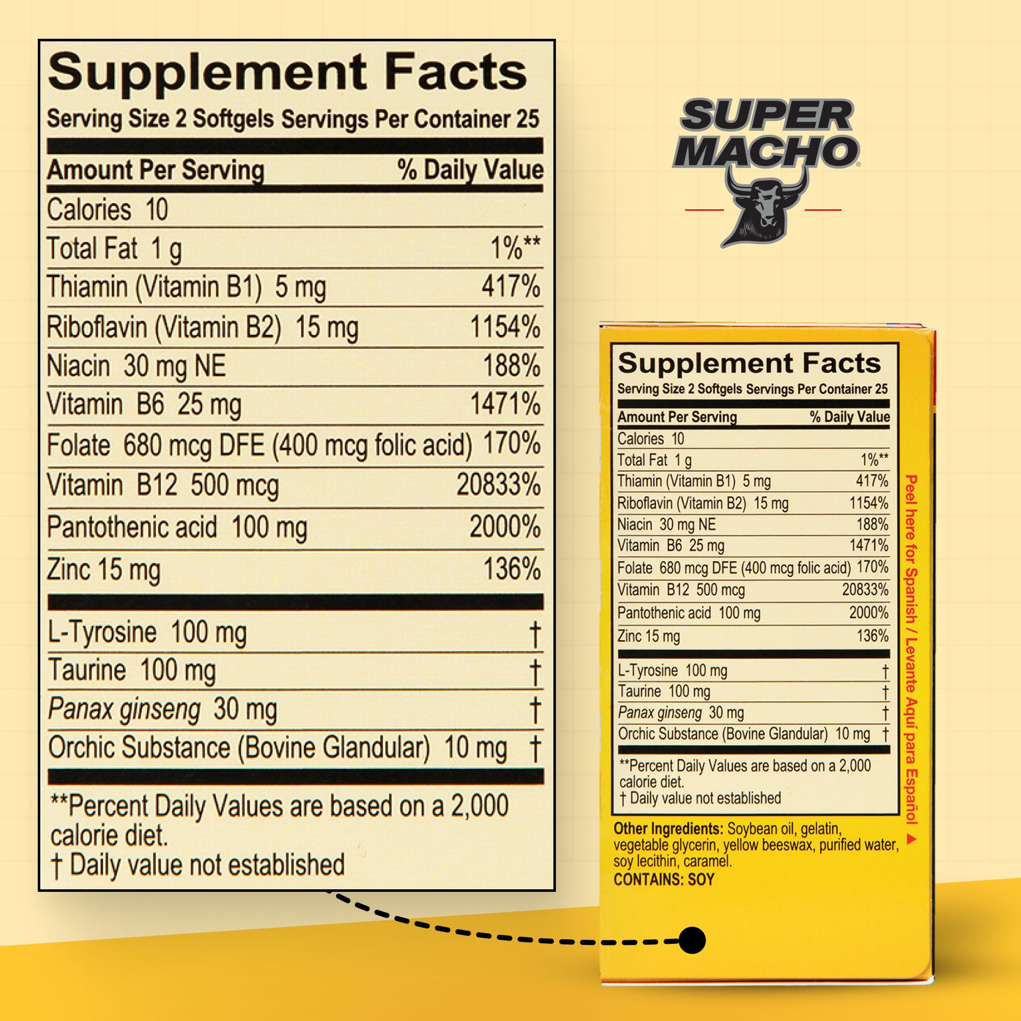 Active men using Super Macho during workouts or travel scenarios.
