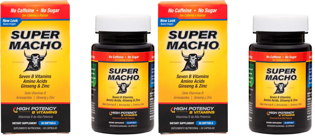 Super Macho bottle front view suggests daily use for active men.