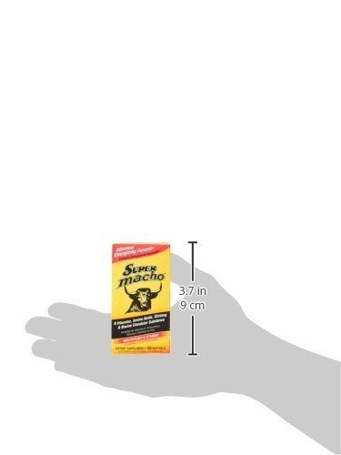 Super Macho capsules displayed in blister pack with branding.