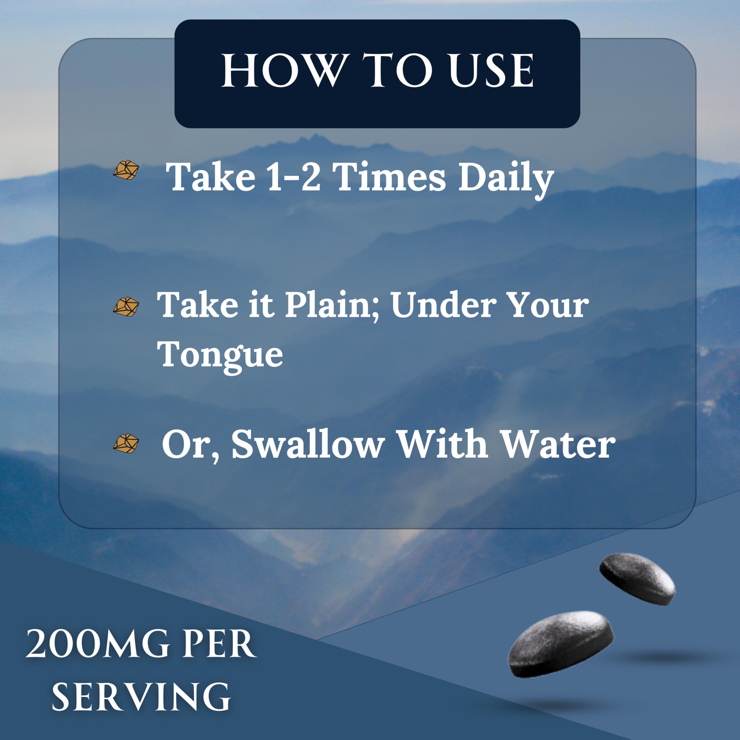 Super Natural Goods Pure Shilajit origin at 14,000 feet imagery suggests high-altitude sourcing.