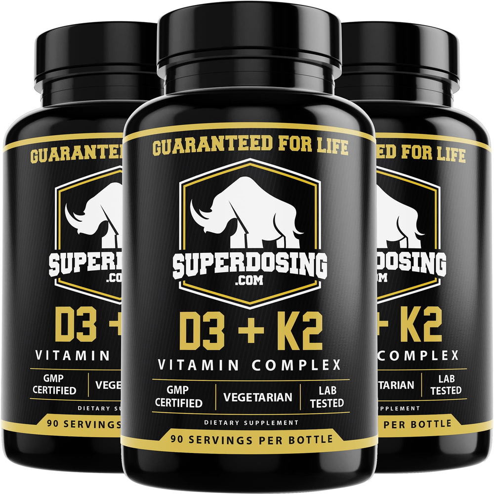 SuperDosing D3K2 bottle for daily wellness and easy use