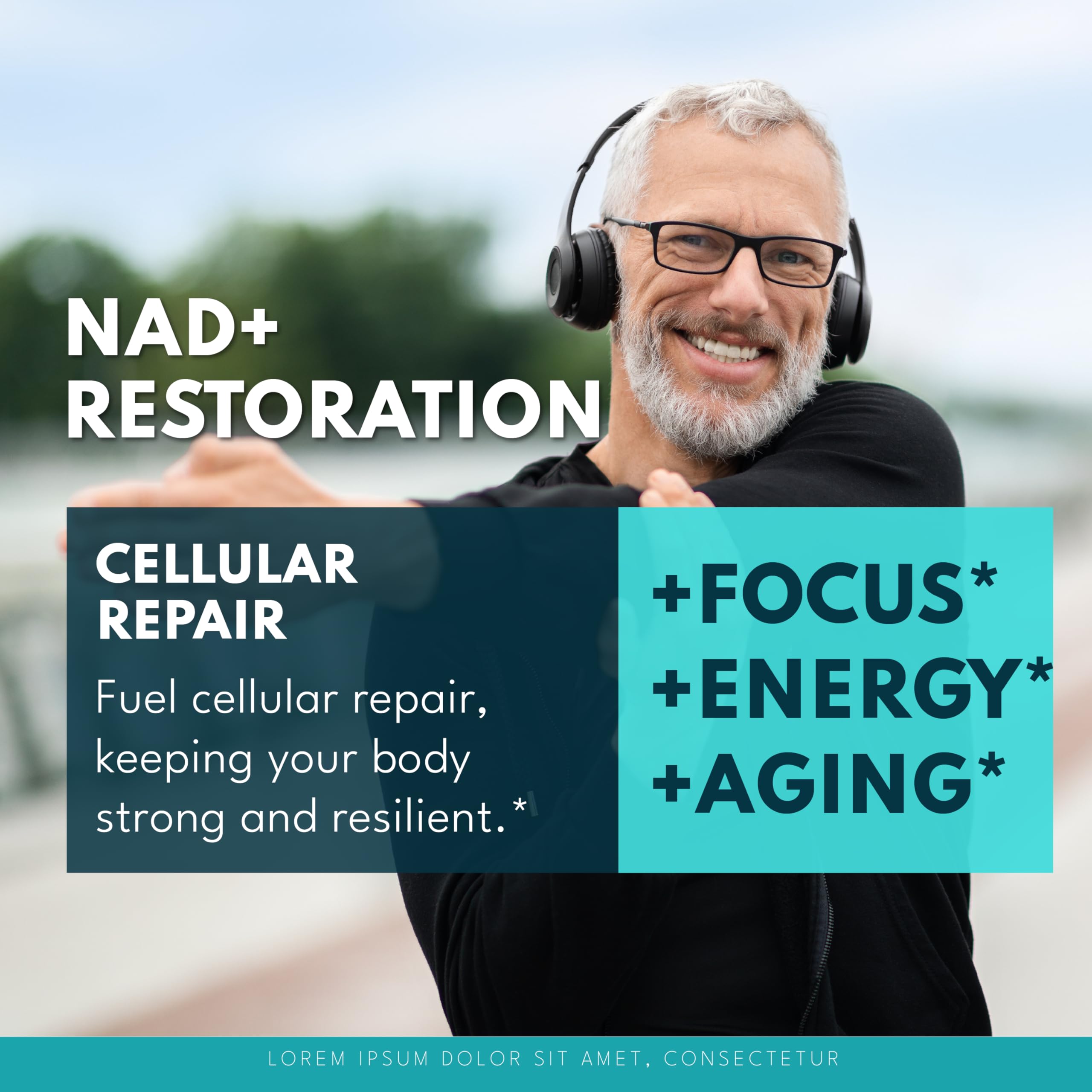 Superfood MD NAD+ supplement capsules for on-the-go vitality