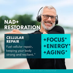 Superfood MD NAD+ supplement capsules for on-the-go vitality