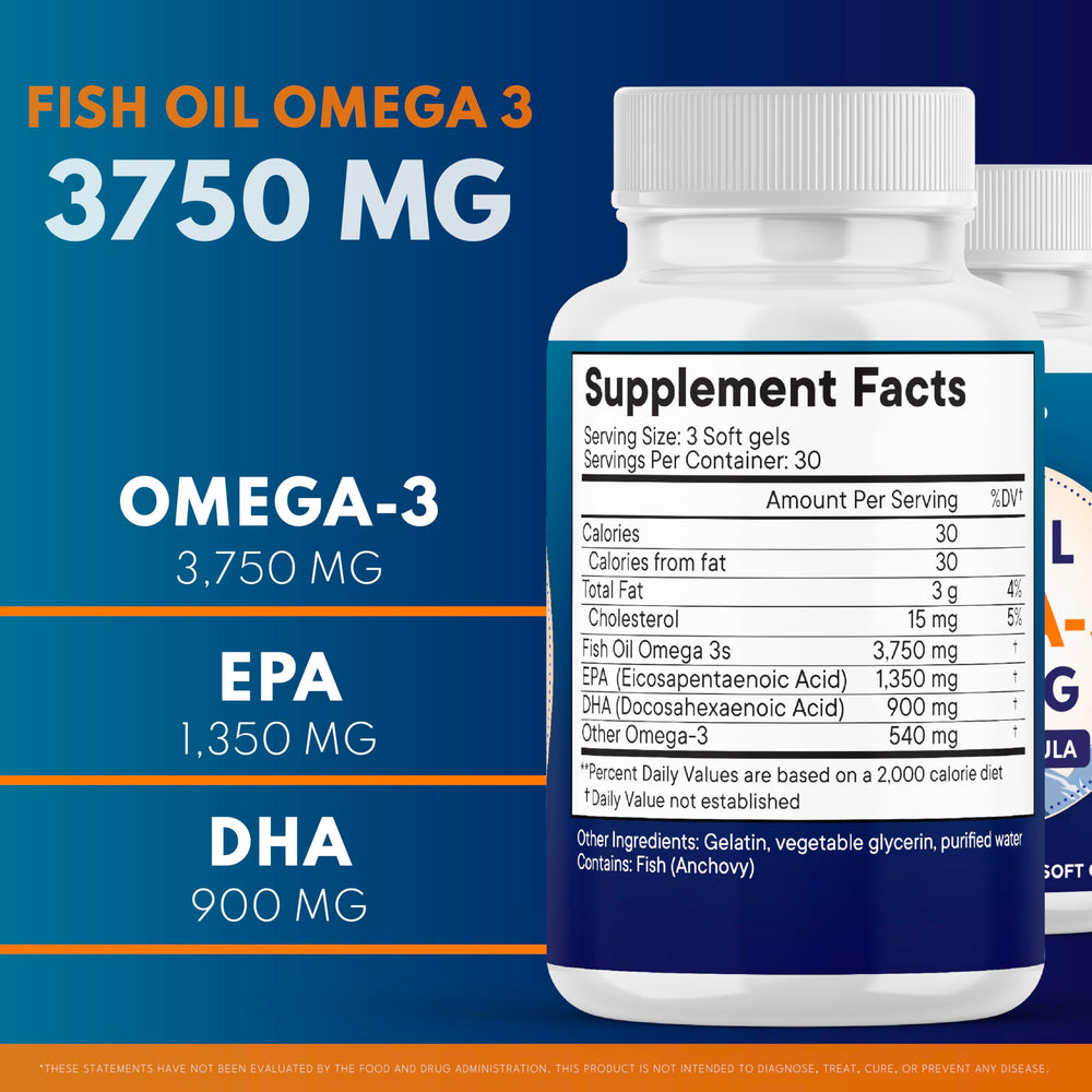Superfood MD burpless softgels close-up showing no fishy aftertaste.