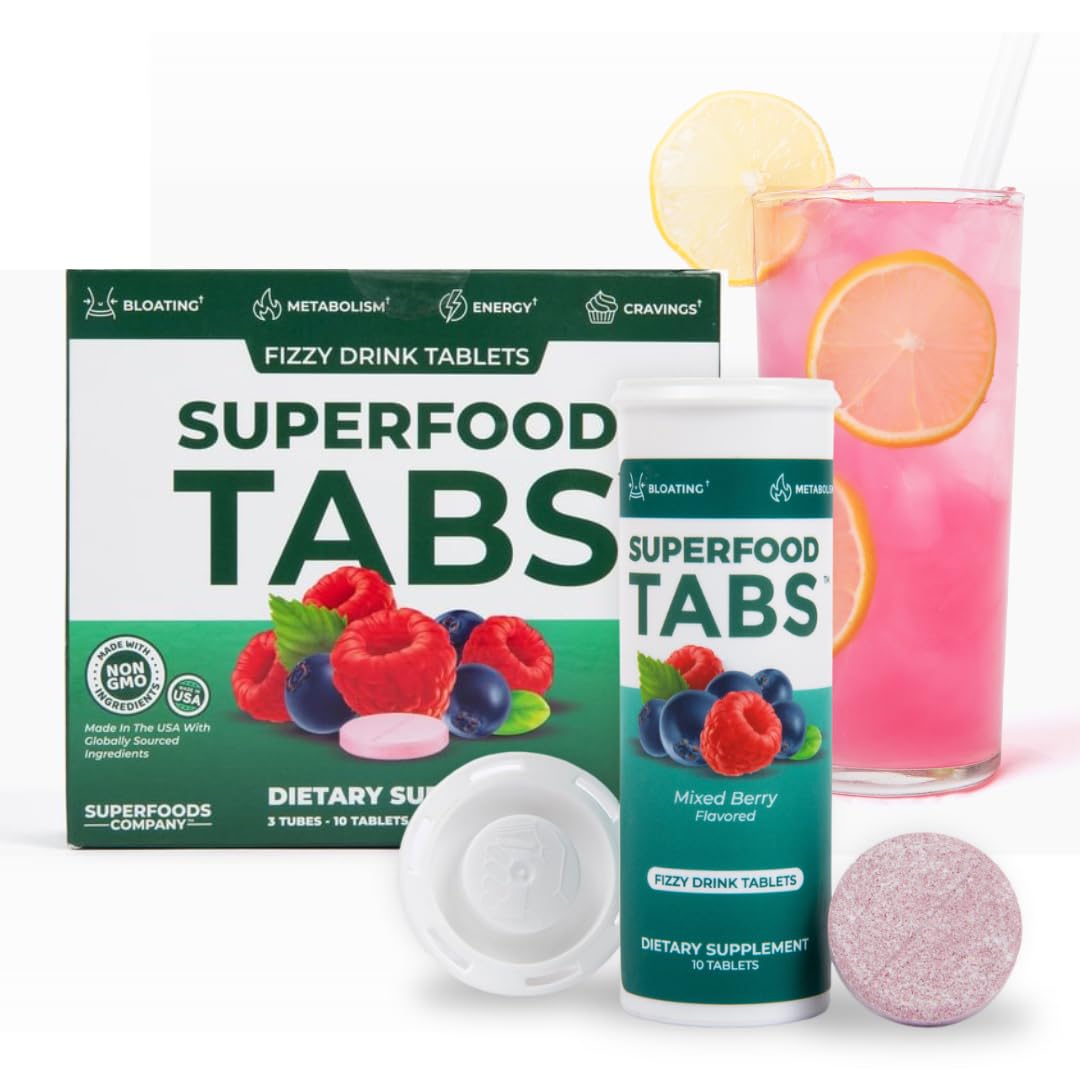Daily cleanse routine with Superfood Tabs for energy and balance.
