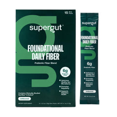 Supergut Foundational Daily Fiber stick-pack for convenient daily fiber support