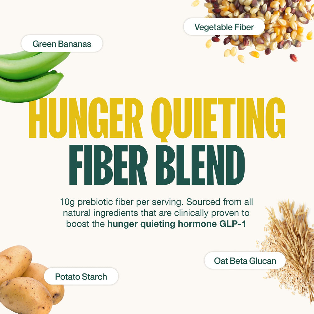 Supergut GLP-1 Bar ingredients highlight prebiotic fiber for gut-friendly support.