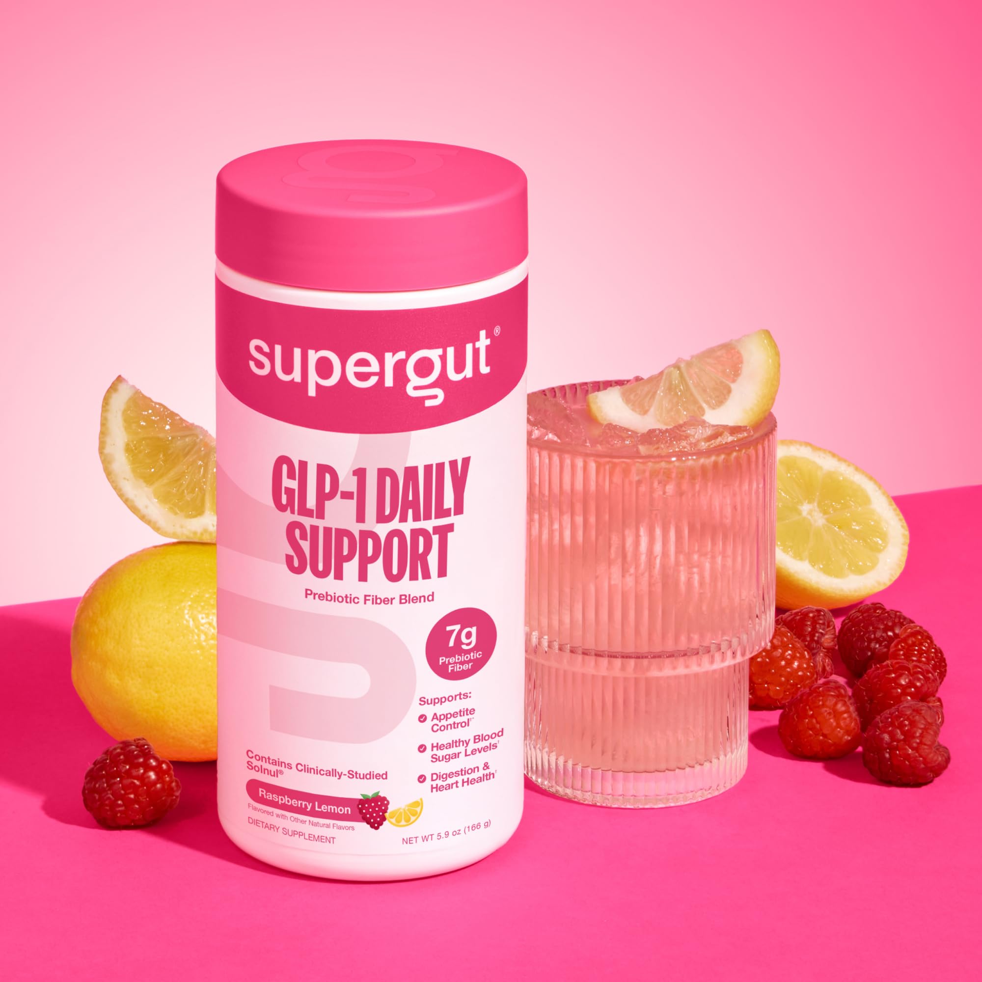 Supergut GLP1 Daily Support plant-based fiber ingredients promote gut balance