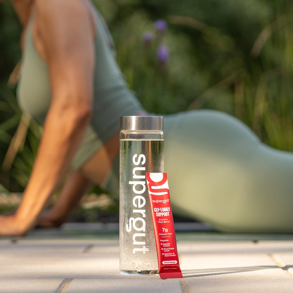 Supergut GLP-1 Variety Pack ready-to-drink serving for daily fiber goals.