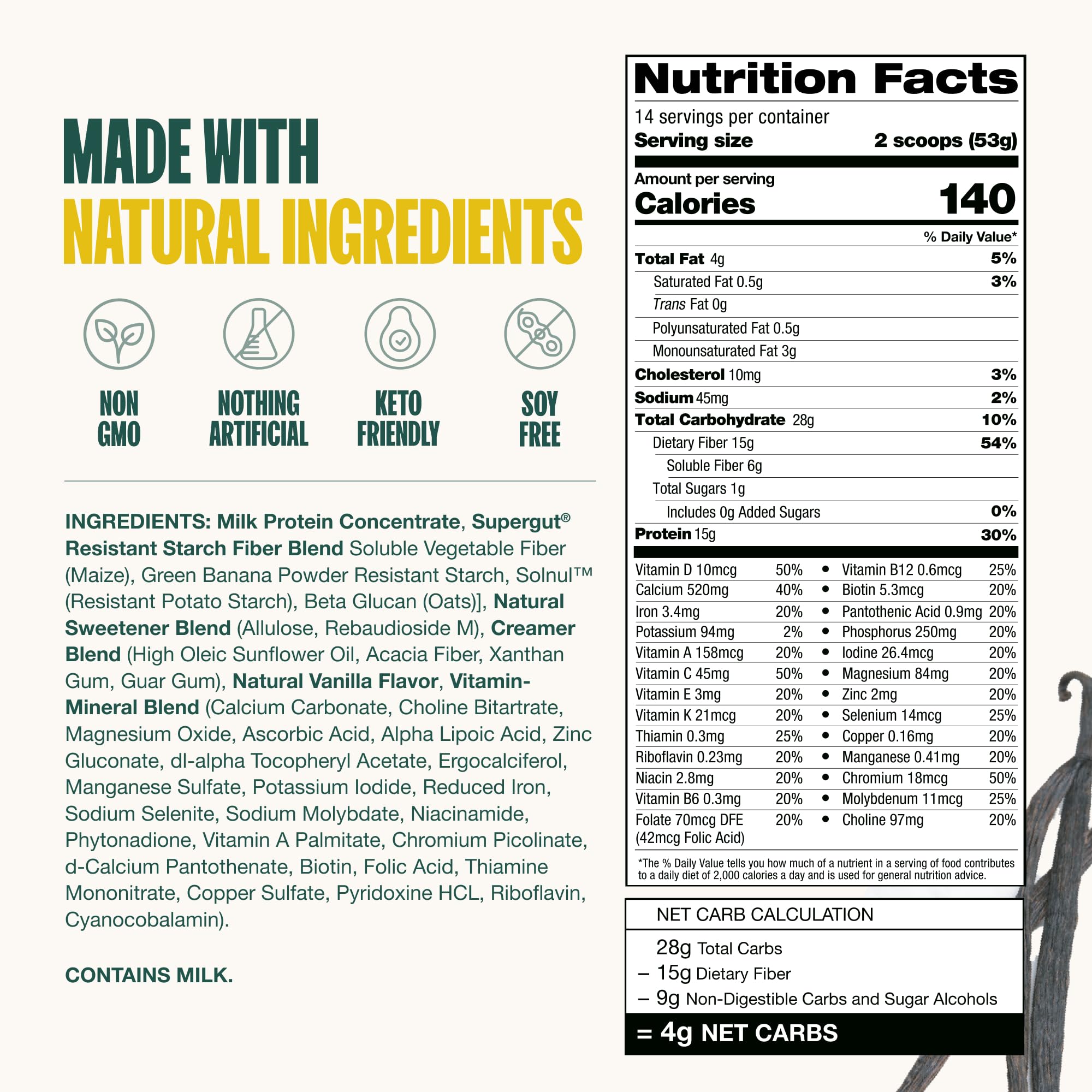 Serving ideas shake or bake with Supergut vanilla mix