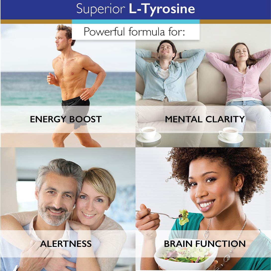 Superior Labs L-Tyrosine bottle in packaging conveys premium quality