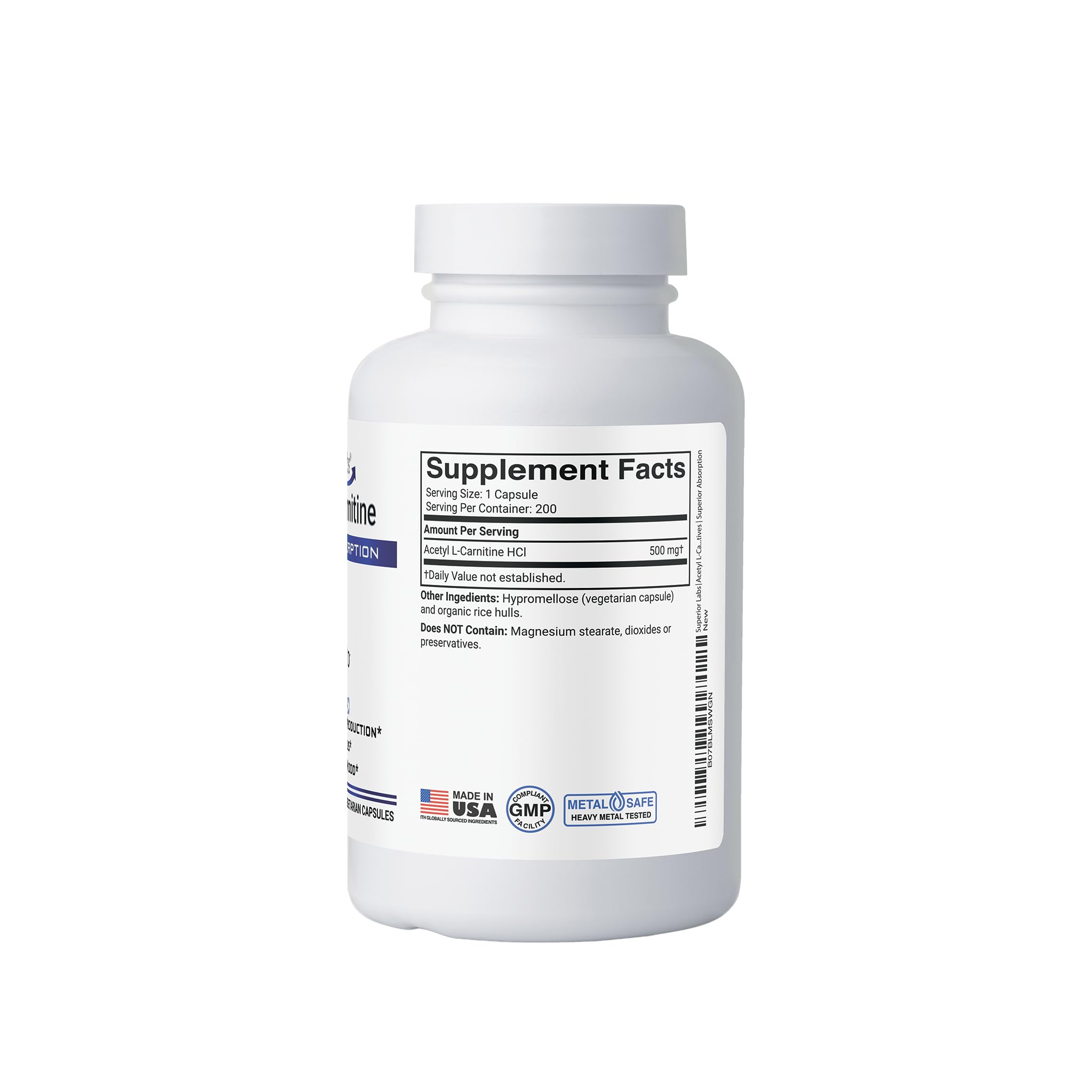 Label close-up shows purity and non-GMO promise for daily support.