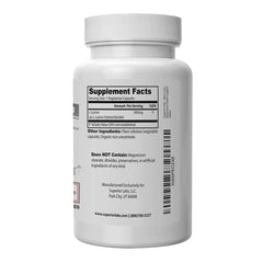 Superior Labs L-Lysine 500 mg label closeup highlights pure, lab-tested formula.