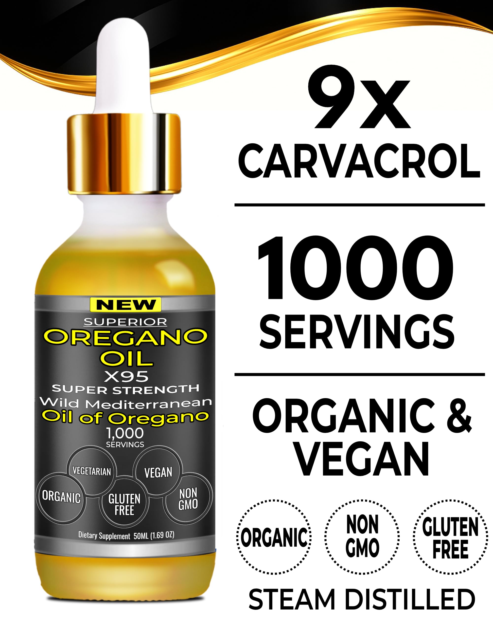Superior Oregano Oil X95 easy‑measurement packaging for accurate dosing.