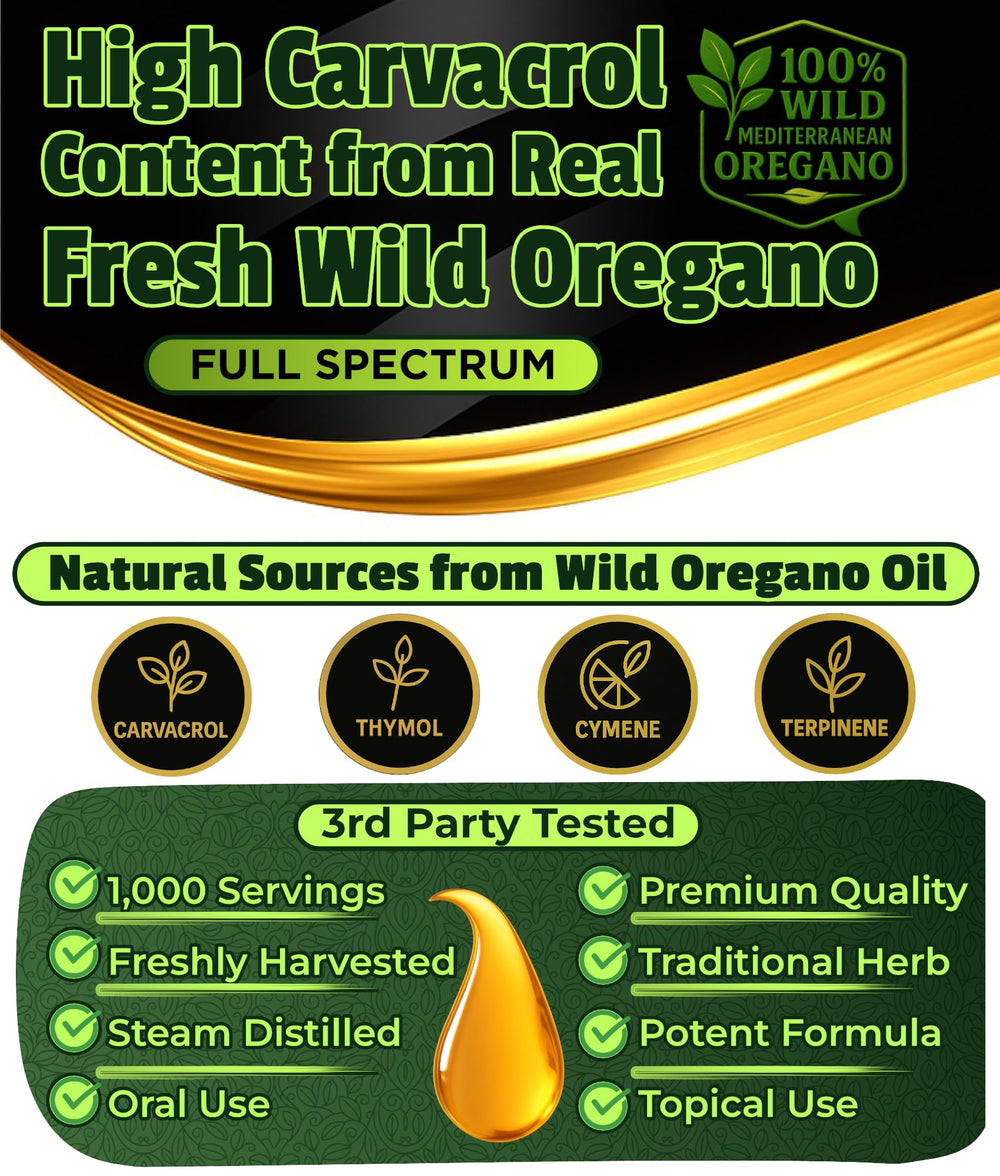 Superior Oregano Oil X95 glass dropper held for easy measuring.