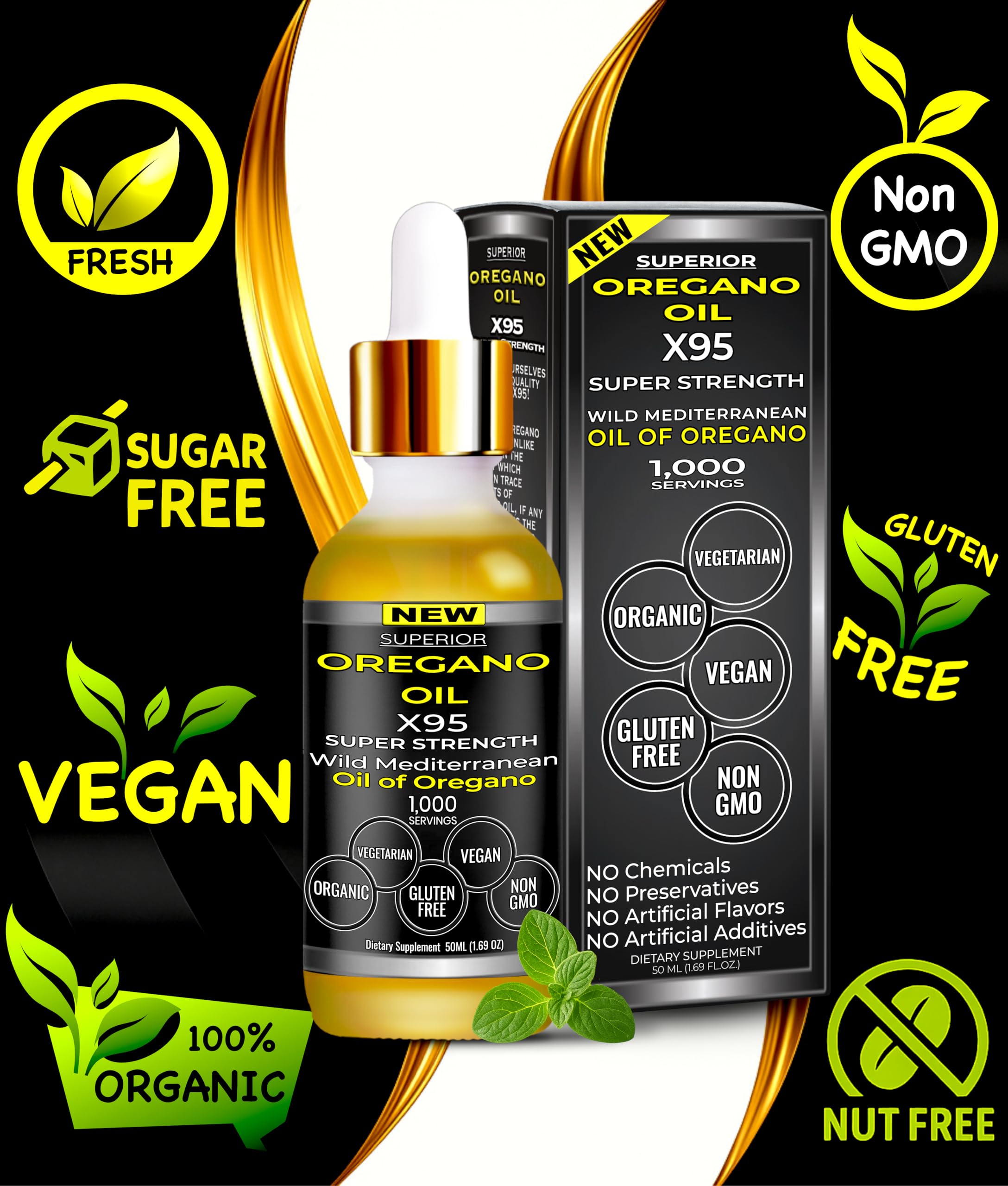 Superior Oregano Oil X95 pour showing rapid absorption potential.