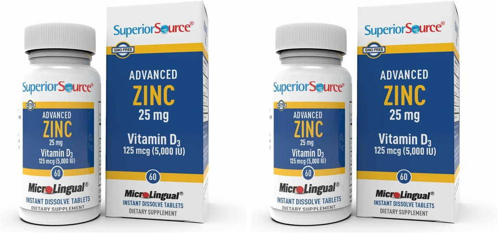 Superior Source Advanced Zinc 25 mg bottle for daily immune support