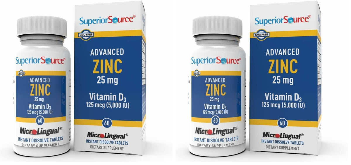 Superior Source Advanced Zinc 25 mg bottle for daily immune support