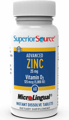 Two-pack Superior Source advanced zinc with 60 tablets per pack