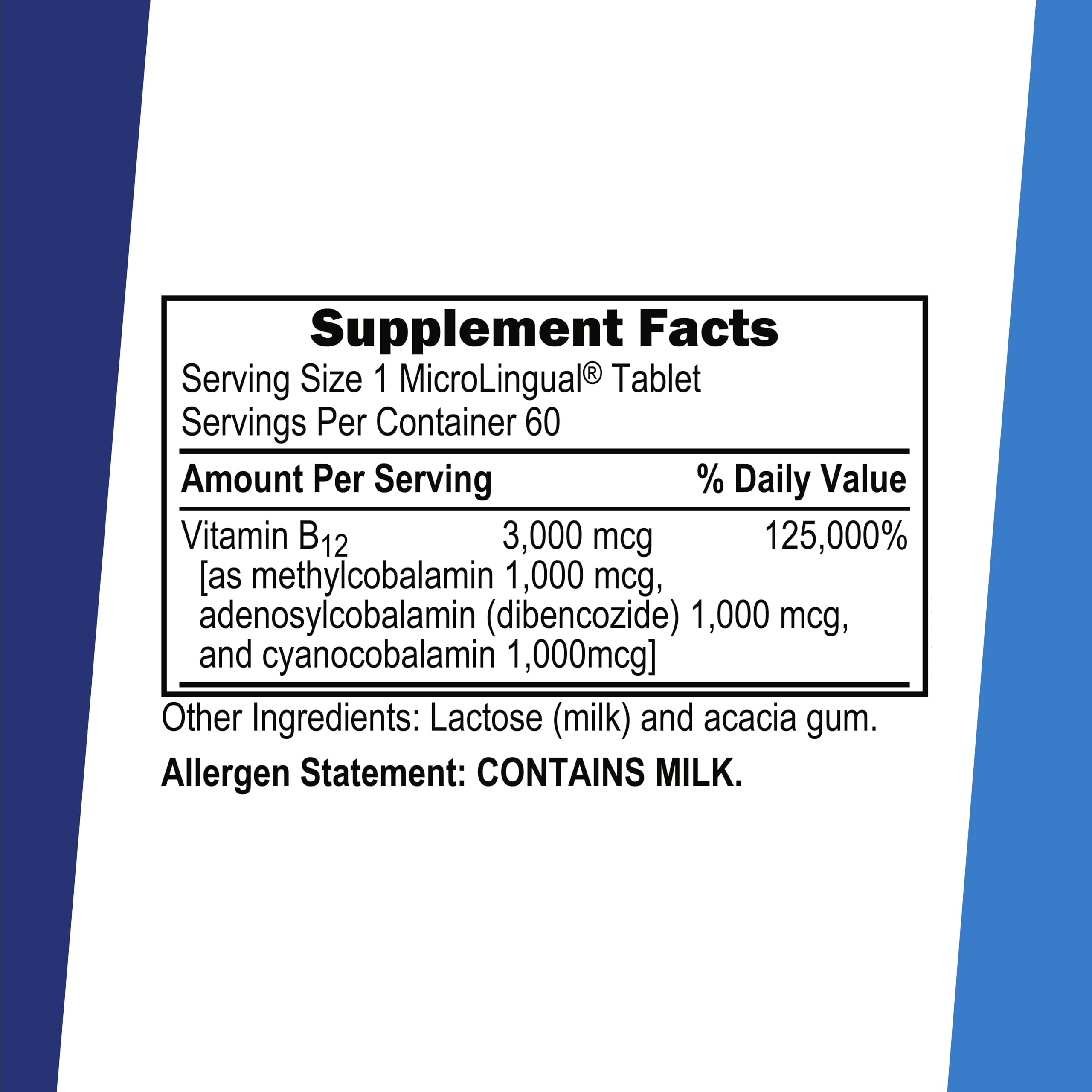 Superior Source B12 forms methylcobalamin and cyanocobalamin support nervous system health.