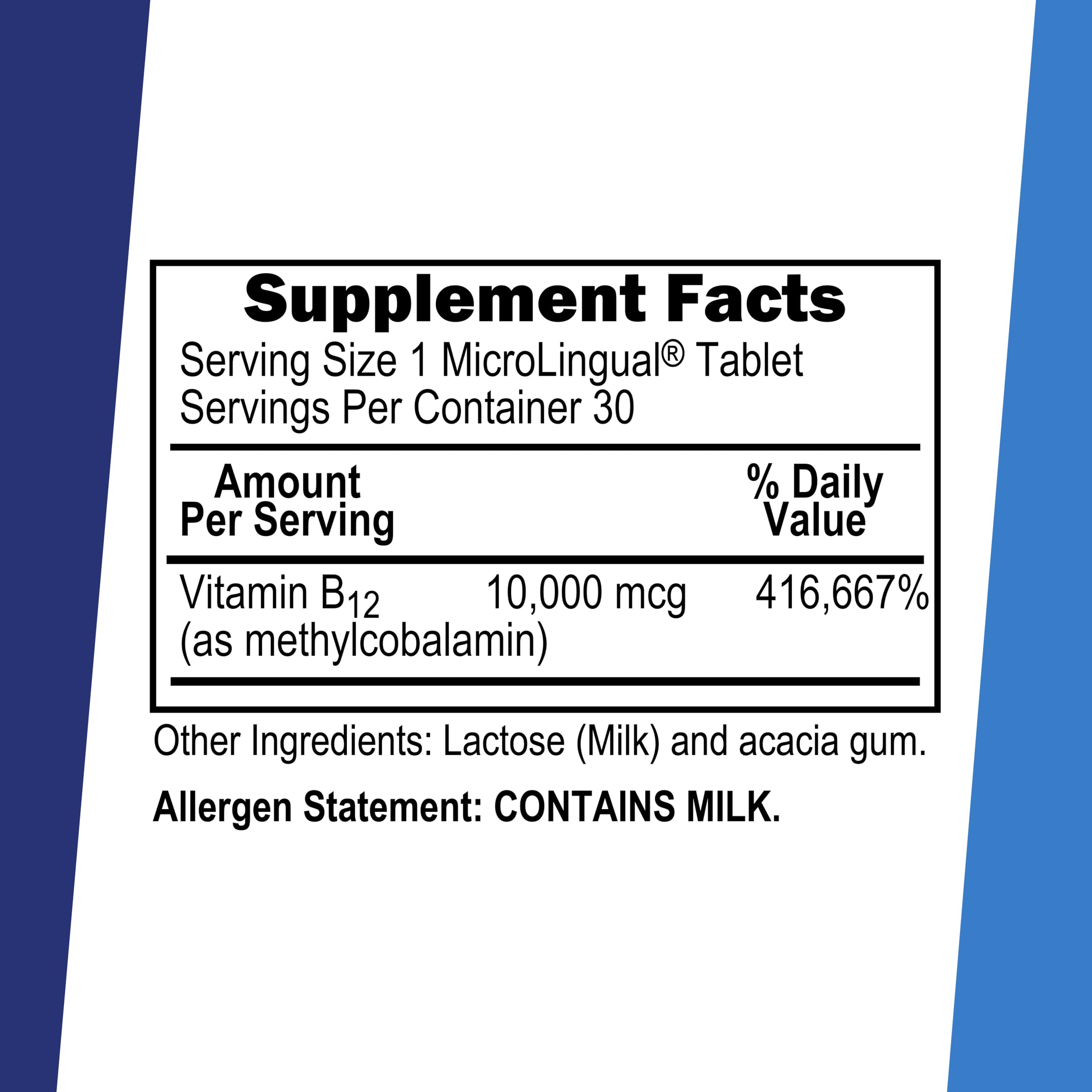 Superior Source B-12 on tongue dissolving for rapid absorption.
