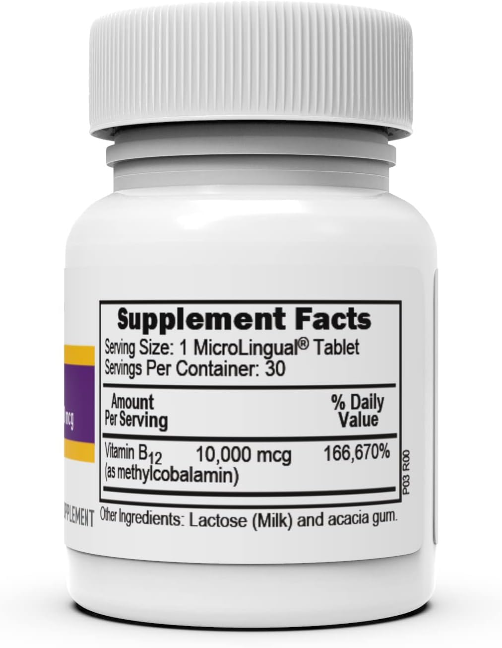 Superior Source B-12 tablets close-up showing micro-dissolve technology.