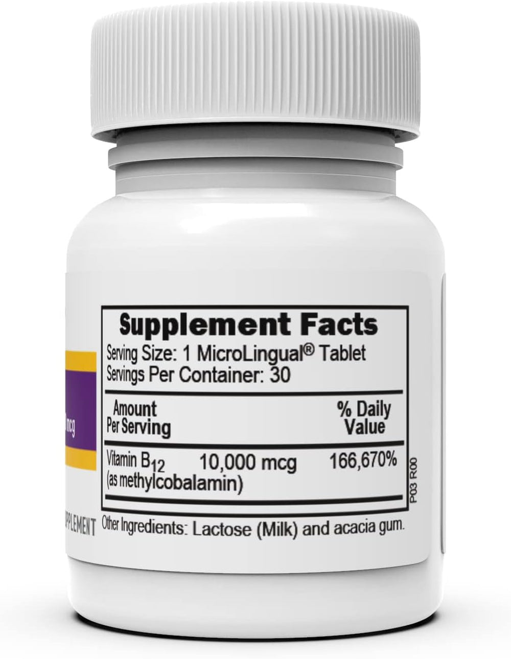 Superior Source B-12 tablets close-up showing micro-dissolve technology.