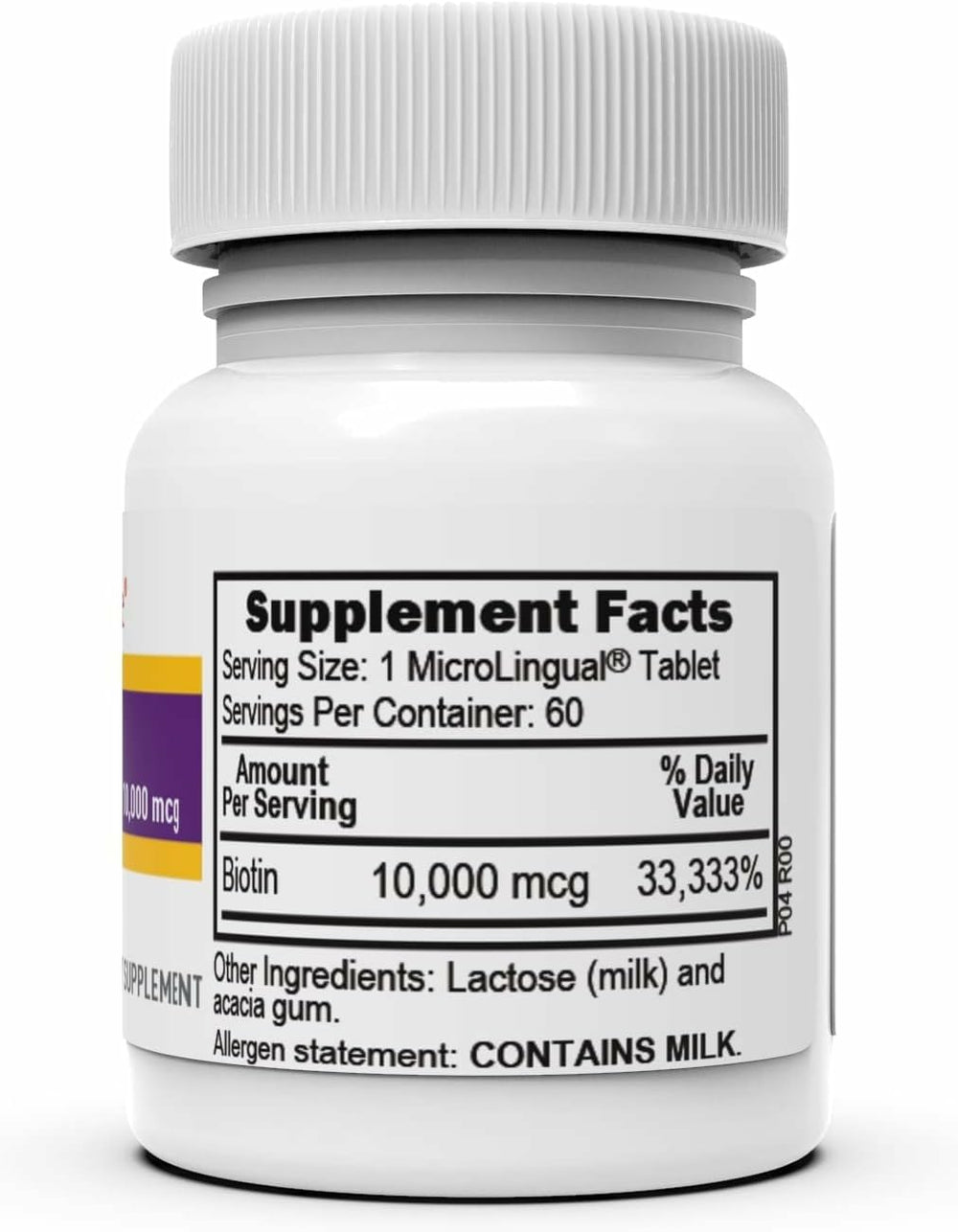 Biotin 10,000 mcg supports healthy hair and nails over time